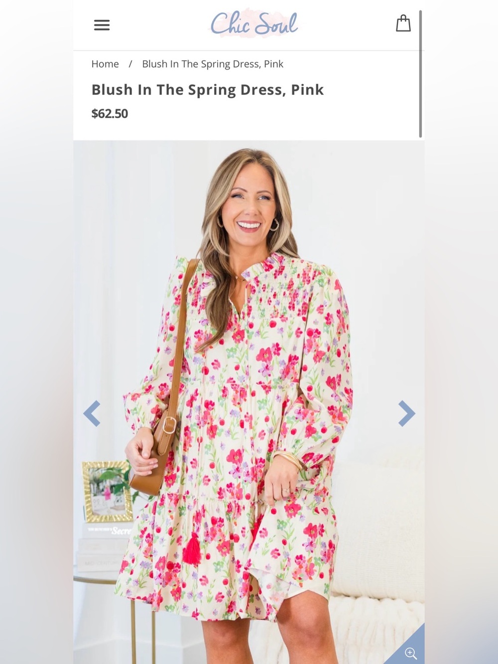 Chic Soul Floral Tiered Midi Dress in Pink and Green